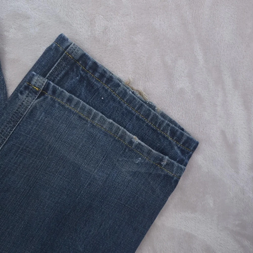 G-Star Raw Studs Straight Jeans Mens 34x32 Blue Denim Button Fly Studded Pockets